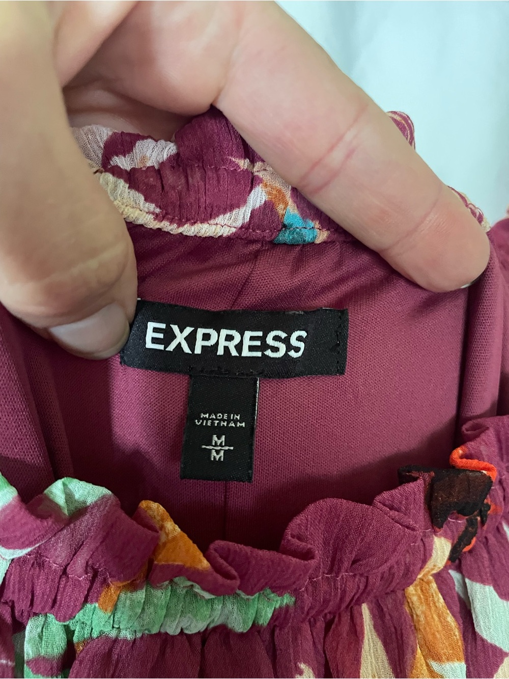 Express Red Floral Romantic Off-Shoulder Maxi Dress - Picture 12 of 14